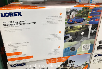 Costco 1163871 - Lorex 4K Ultra HD Wired Security System with Color Night Vision: scare off would-be criminals with the Lorex 4K Ultra HD Wired Security System