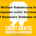 Written Submission to Complaint under Section 12 of Domestic Violence Act