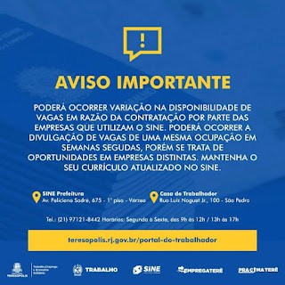 Feirão Emprega Terê oferece 465 oportunidades de emprego em Teresópolis