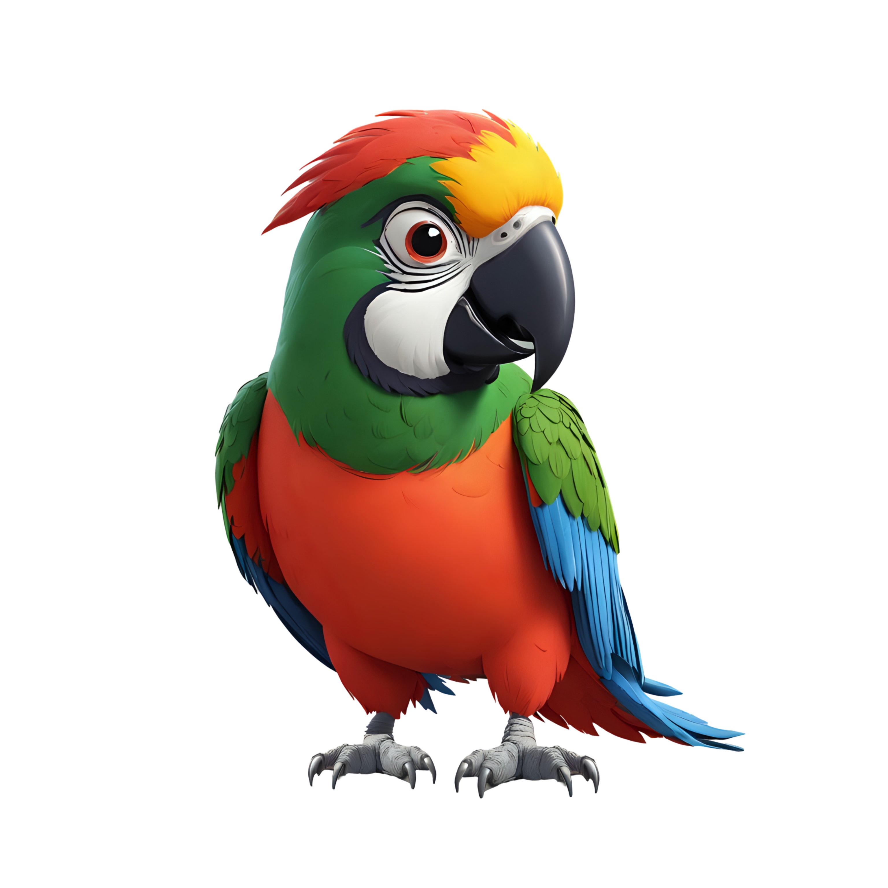 Colorful parrot cartoon