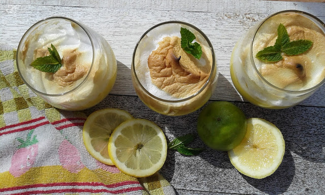 Crema de limón y sobaos pasiegos