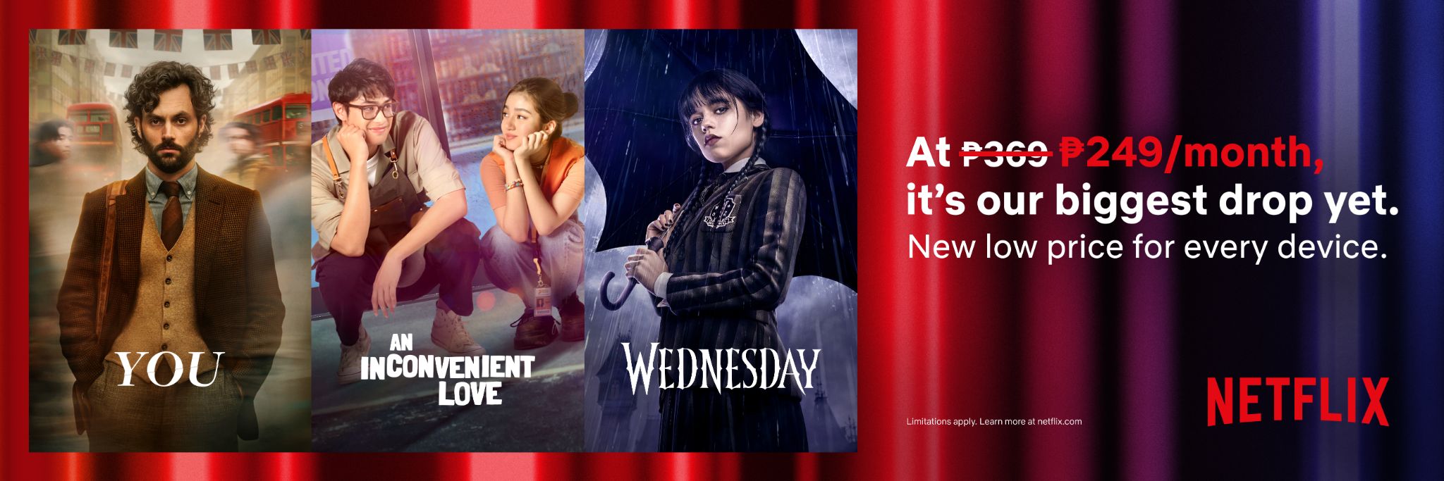 Netflix Offers New Lower Price of PHP 249 for Its Basic Plan, P399 for