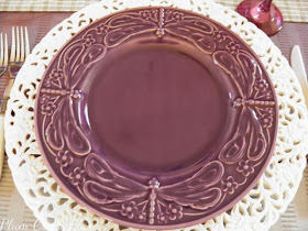 Purple and White Fall Tablescape