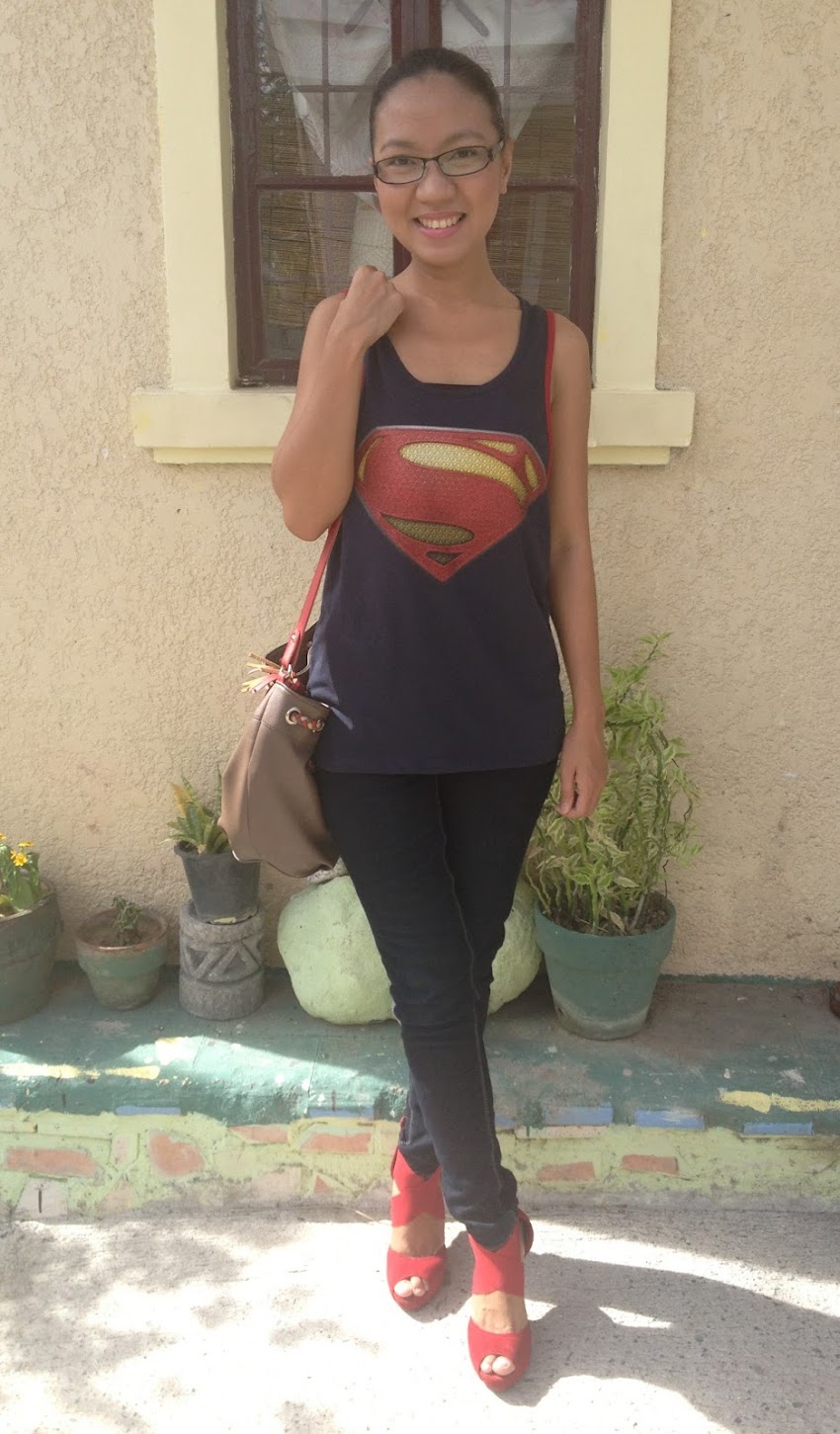 Supergirl on Father's Day (Man of Steel Shirt by Penshoppe)