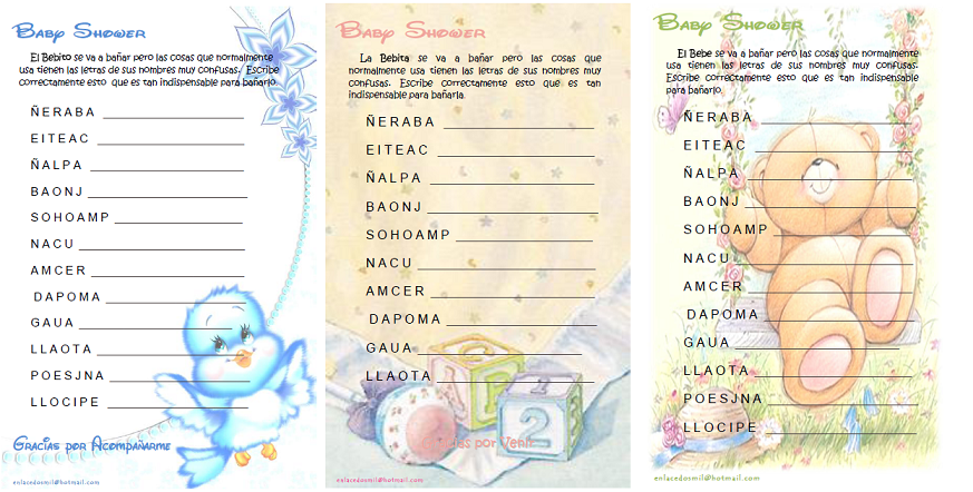 juego baby shower Juegos Gratis Para Imprimir De Baby Shower | 873 x 442