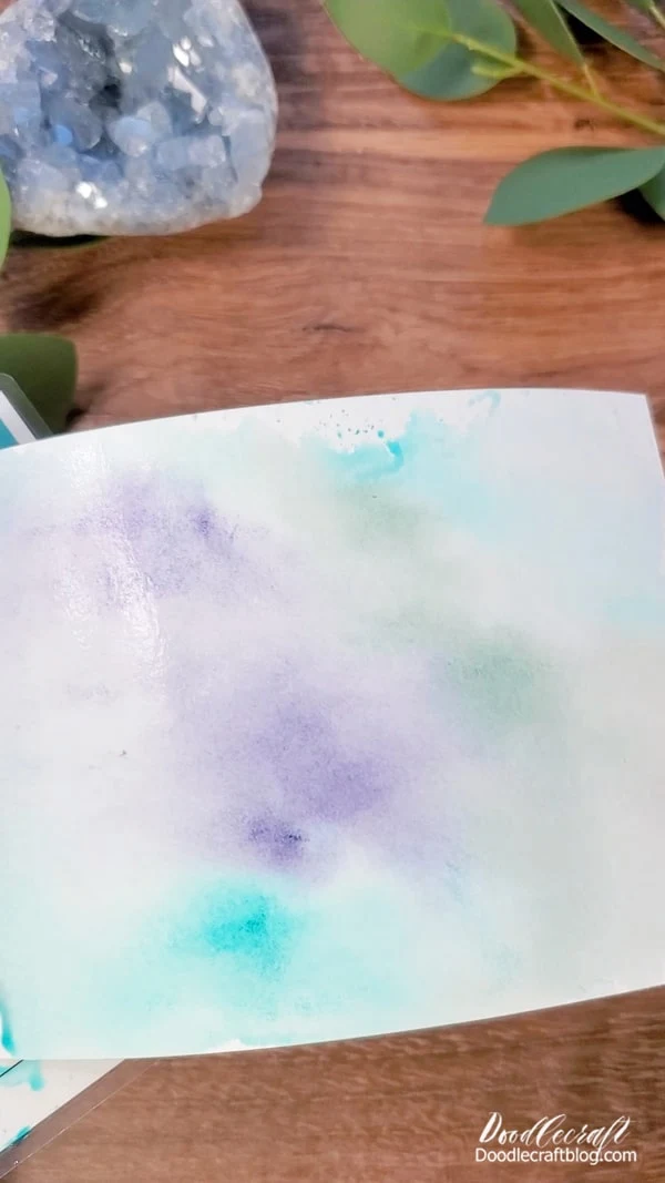 Turn the paper over and set it on the table to dry completely.