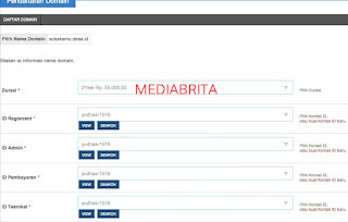 Cara Daftar Domain desa.id Terbaru