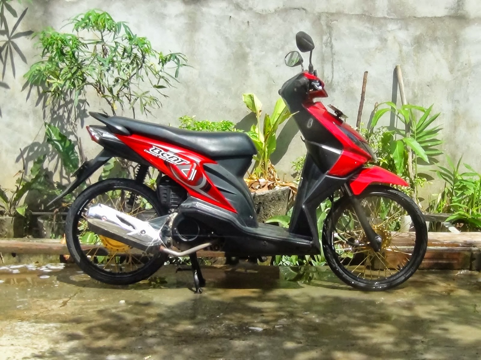 Kumpulan Modif Honda Beat Warna Merah Putih Terkeren Botol Modifikasi