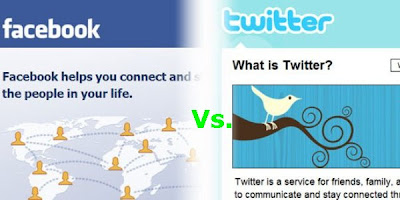 Facebook and Twitter 