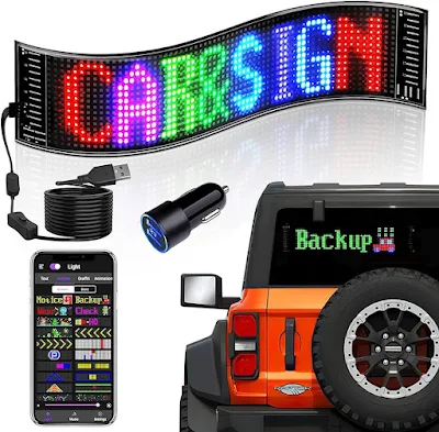 Ultra Thin And Flexible USB Car LED Advertising Screen