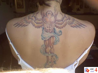 Back Strong Angel Tattoos Desaign