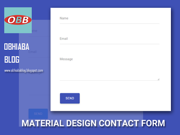 Blogspot Material Design Contact Form