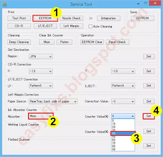 Reset the waste ink counter to Partial Replacement on Canon MX320, MX328, MX330, MX338, MX340, MX347, MX348, MX350, MX357, MX358, MX360, MX366, MX368