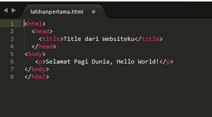 Cara membuat struktur dasar HTML
