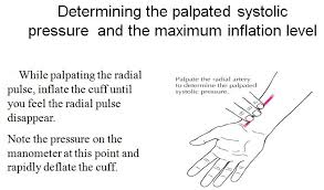 Palpation during blood pressure