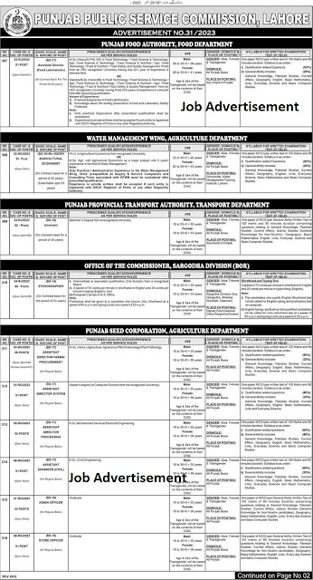Punjab Public Service Commission ( PPSC ) Jobs 202 - News Jobs 2024 in Pakistan