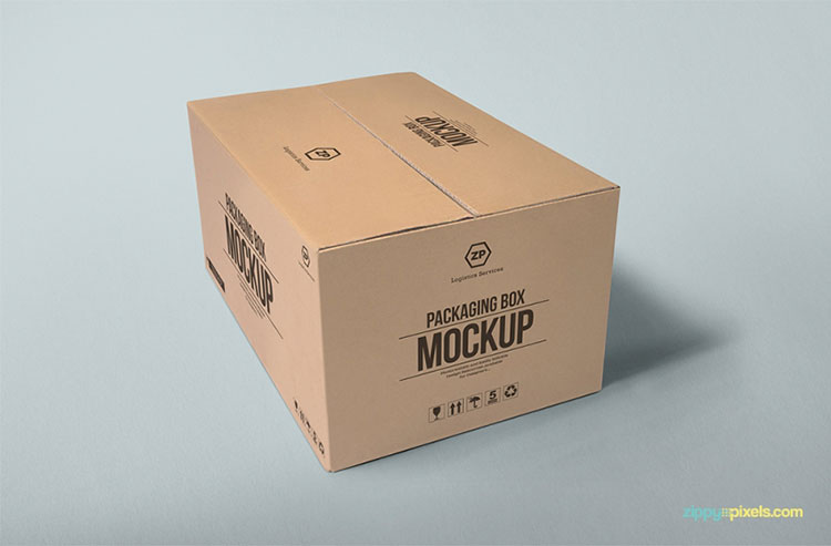 Photorealistic Packaging Box Mockup PSD