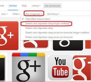 Cara mengambil gambar free dan dapat dimodifikasi pada google