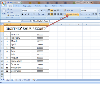 what is merge and centre in ms excel, what is merge and center in ms excel