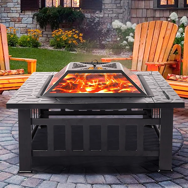 32-inch Wood Burning Fire Pit Table