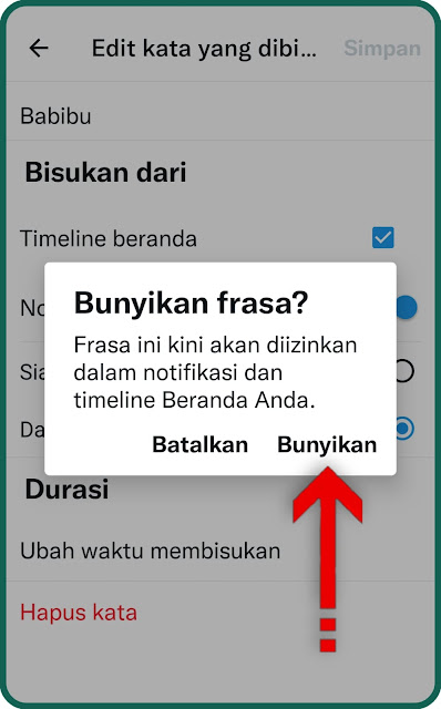 membatalkan bisu twitter