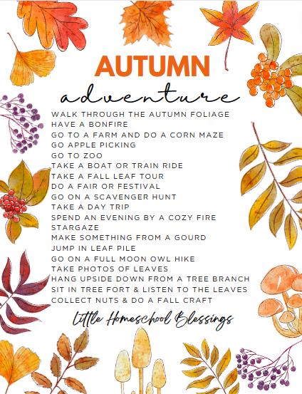What to do in Autumn checklist