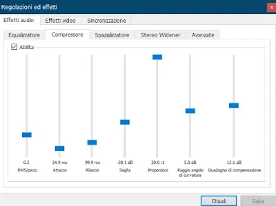 migliorare audio vlc