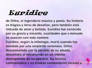 significado del nombre Euridice