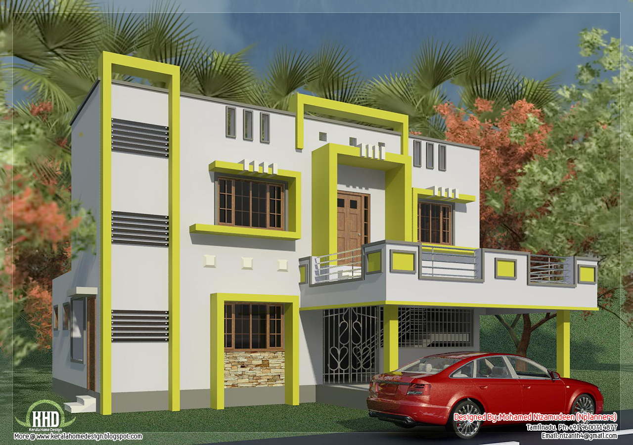 Tamilnadu house  design in 1650 sq  feet  Kerala home  