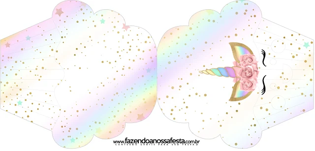 Unicornio y Arco Iris: Invitaciones para Imprimir Gratis. 