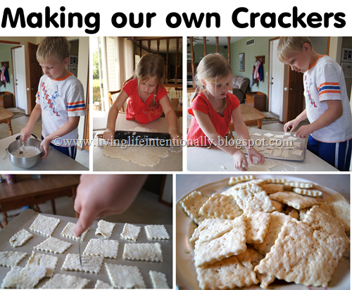 How to make crackers project for kids - homeschool history westward expansion unit
