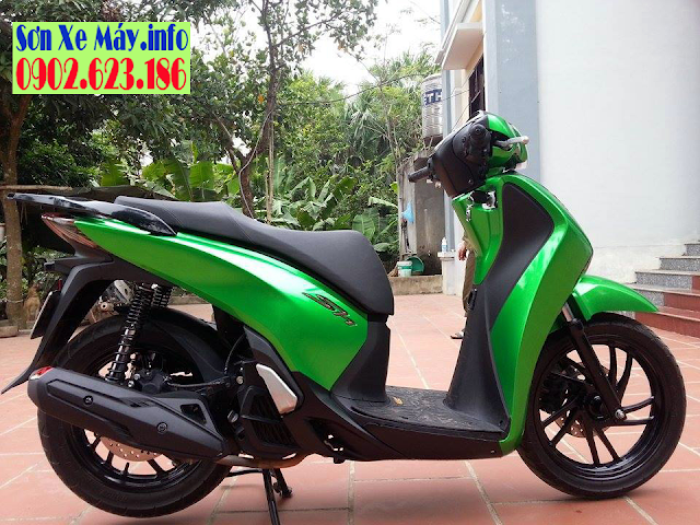 Sơn xe Honda Sh màu xanh Z1000 bóng