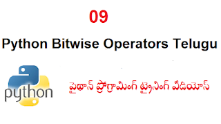 09 Python Bitwise Operators Telugu