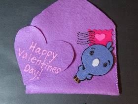 Felt Five Valentines Bird