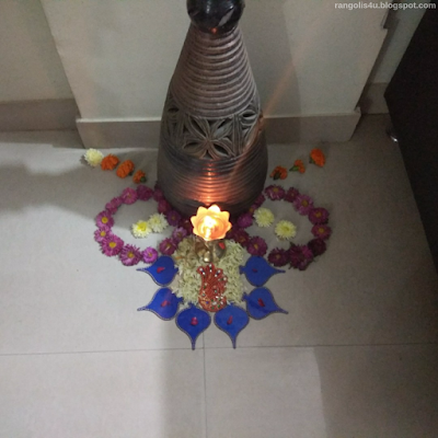 Attractive Flower Rangolis