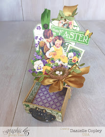 Graphic 45 Matchbook Box, Easter, Children's Hour May Art Ribbon