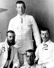 Nicolas, Alexandre, Serge de Russie et Georges de Grèce