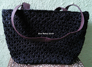 free crochet pattern, free crochet bag pattern, free crochet tote pattern, free crochet diamond stitch pattern, blog a day, blogaday, spreadsmiles, sweetnothingscrochet, Polyester purse yarn, Pradhan Embroidery Stores,