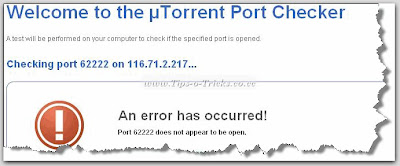 Port-Not-Open-Message