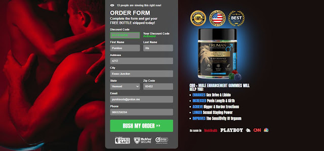 Order Page Truman CBD Male Enhancement Gummies