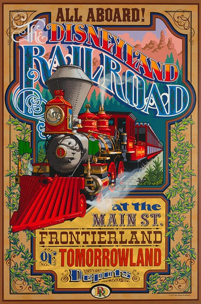 Disneyland Railroad attraction poster