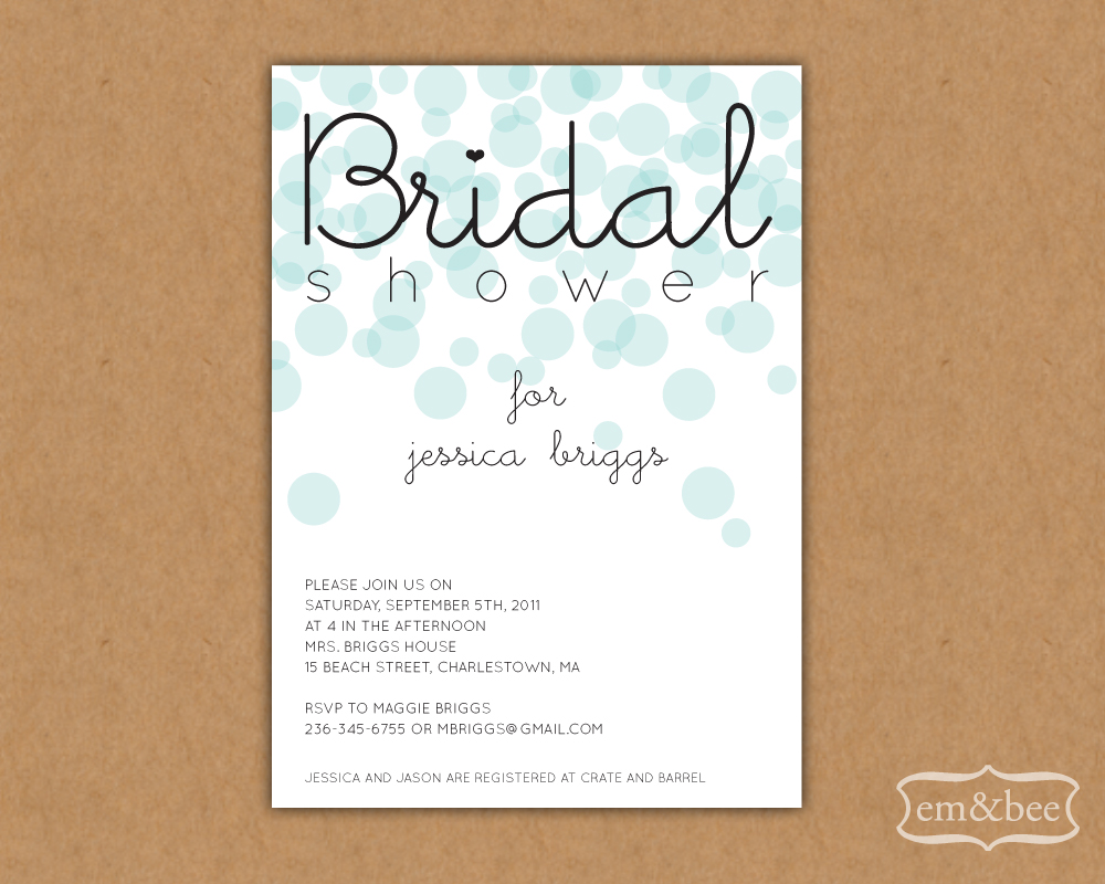 bridal shower invitation