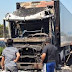 Bari. Incendio di un tir sulla ss16 tra Mola di Bari e Cozze. Traffico in tilt