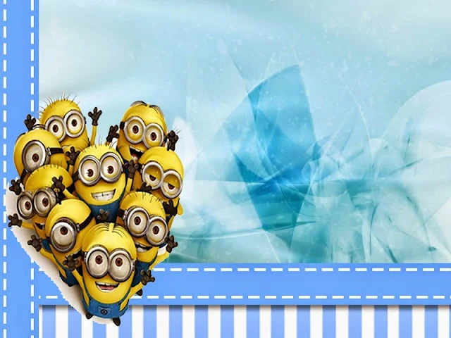 Minions Free Printable Invitations, Cards or Backgrounds.