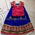 Blue Lehenga Leafy Border