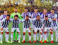 REAL VALLADOLID C. F. PROMESAS. Temporada 2019-20. Mancuso, Samu Pérez, Kike Pérez, Jaime Sánchez, Oriol Rey, Miguel De la Fuente. Kuki Zalazar, Apa, Doncel, Mario Soberón y Raúl Navarro. REAL VALLADOLID PROMESAS 1 C. D. CALAHORRA 1. 17/11/2019. Campeonato de Liga de 2ª División B, Grupo II, jornada 13. Valladolid, Campos Anexos del estadio José Zorrilla (500 espectadores). GOLES: 0-1: 68’, Chaco. 1-1: 90+3’, Miguel, de penalti.