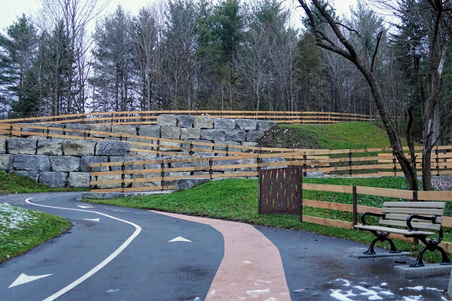 Switchback trail in the Charles Sauriol Conservation Area