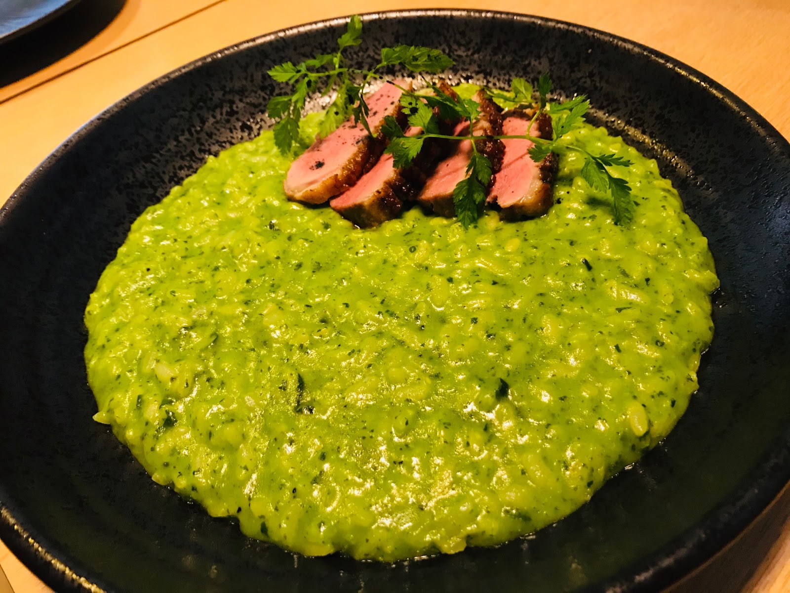 鴨胸青醬燉飯