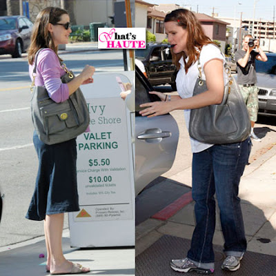 Jennifer Garner with Hamptons Vintage Leather Hobo