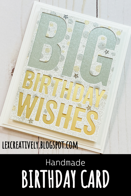 Silver & Gold Big Birthday Wishes Card